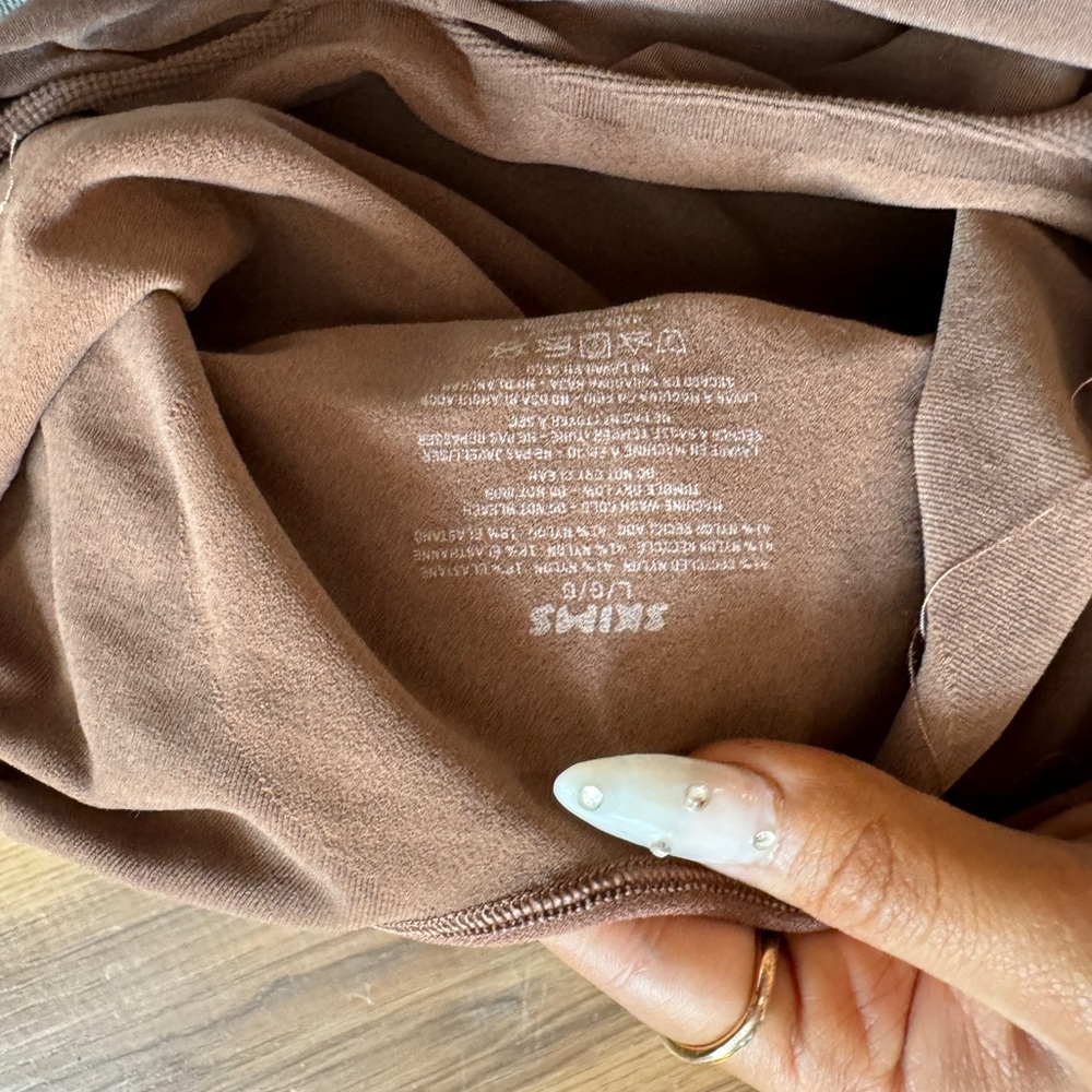 SKIMS Brown Thong bodysuit